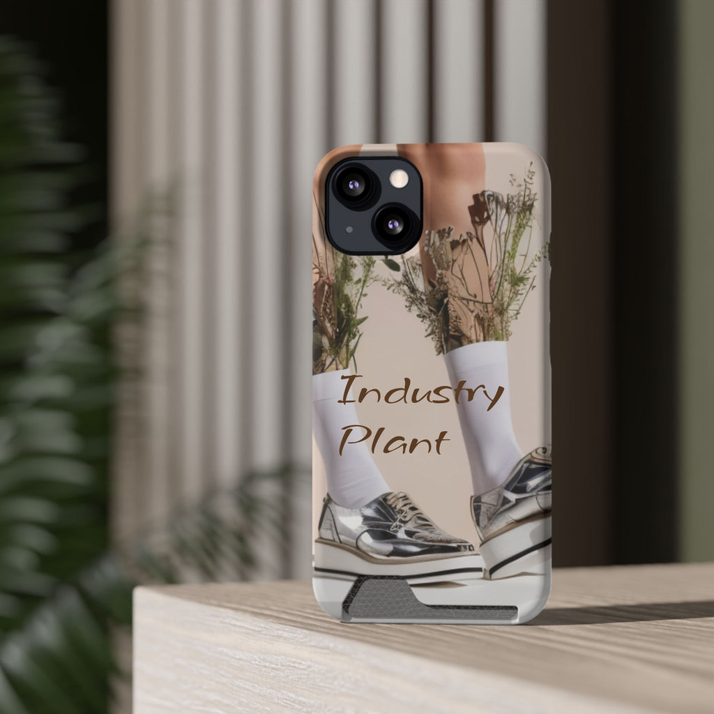 ALWAYS RUNNING ON PLANT POWER Stylish Phone Case with Card Holder by Industry Plant @AutoPaybump