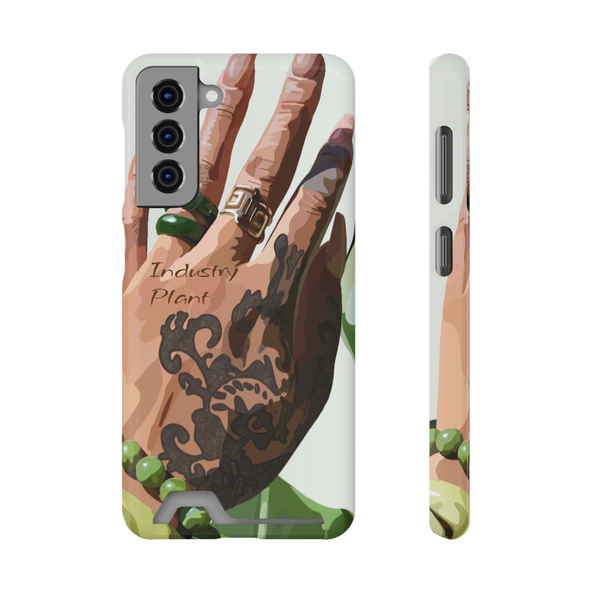 TATTED GREEN THUMB Stylish Phone Case with Card Holder by Industry Plant @AutoPaybump