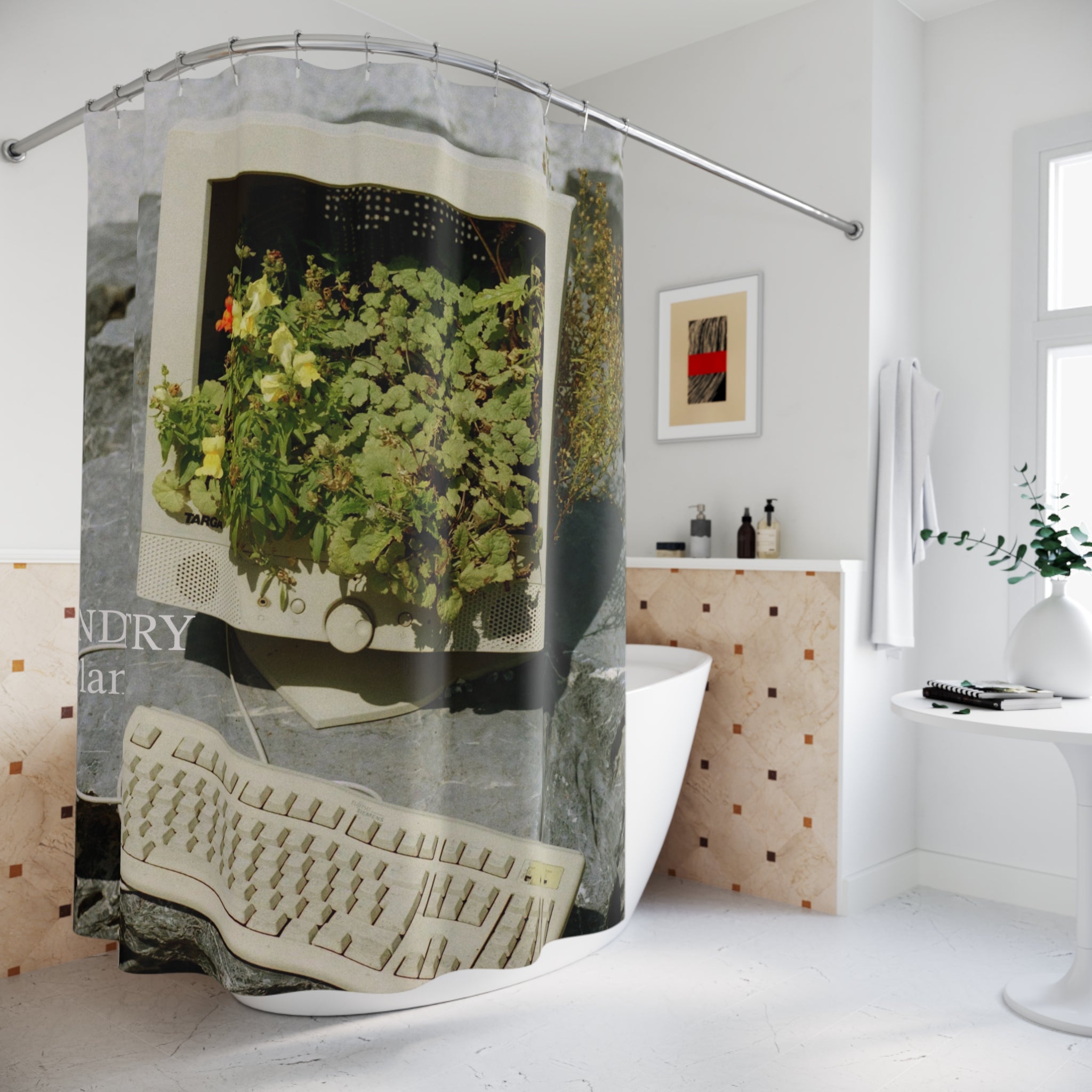 EVERGREEN MICROSOFT PC Shower Curtain by Industry Plant