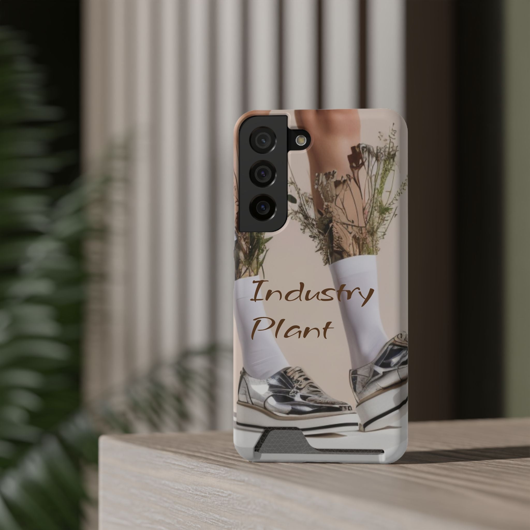 ALWAYS RUNNING ON PLANT POWER Stylish Phone Case with Card Holder by Industry Plant @AutoPaybump