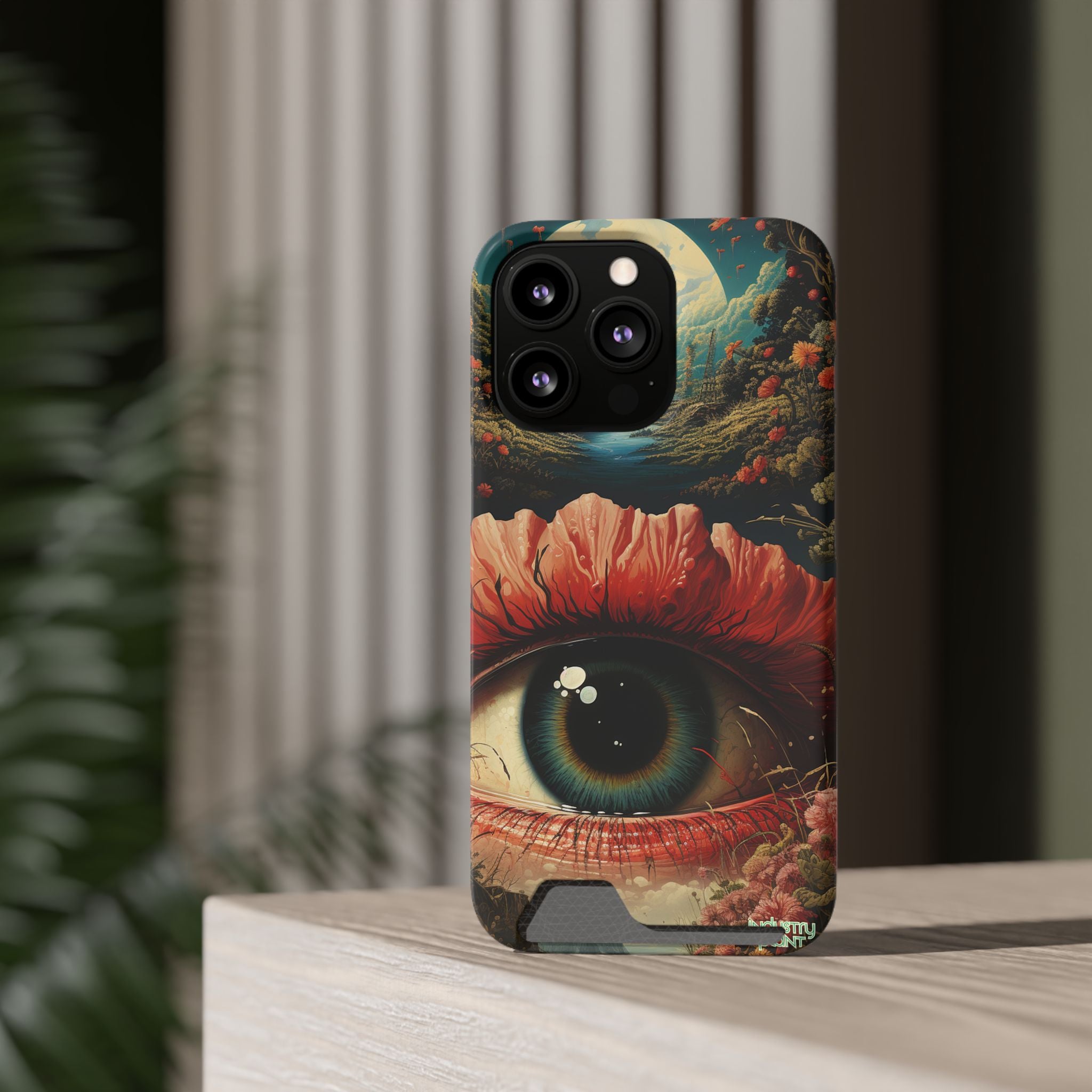 Eye Bloom Here... Stylish Phone Case with Card Holder by INDUSTRY PLANT @AutoPaybump