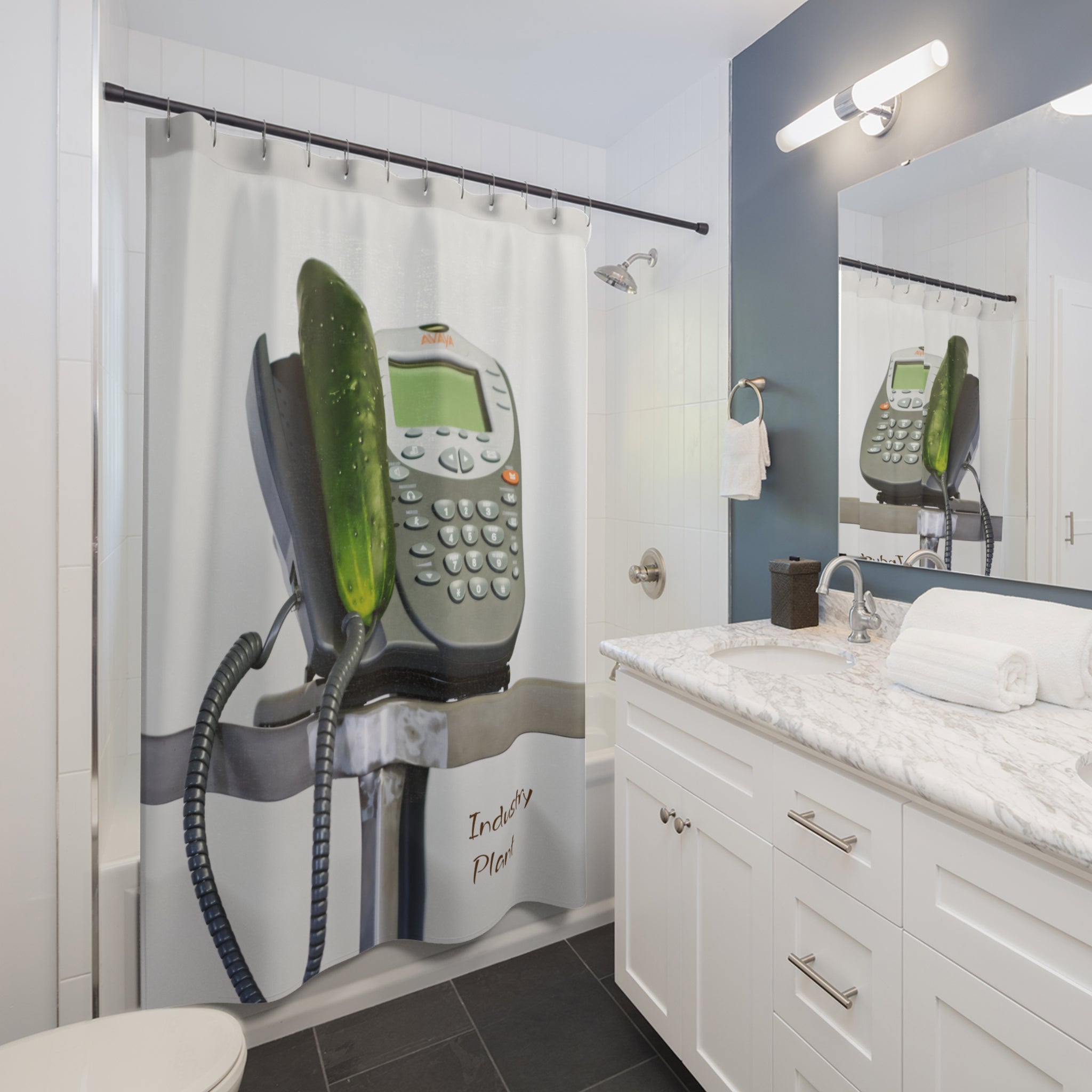OUR FRESH NEW #GOGREEN CTA Shower Curtain by Industry Plant