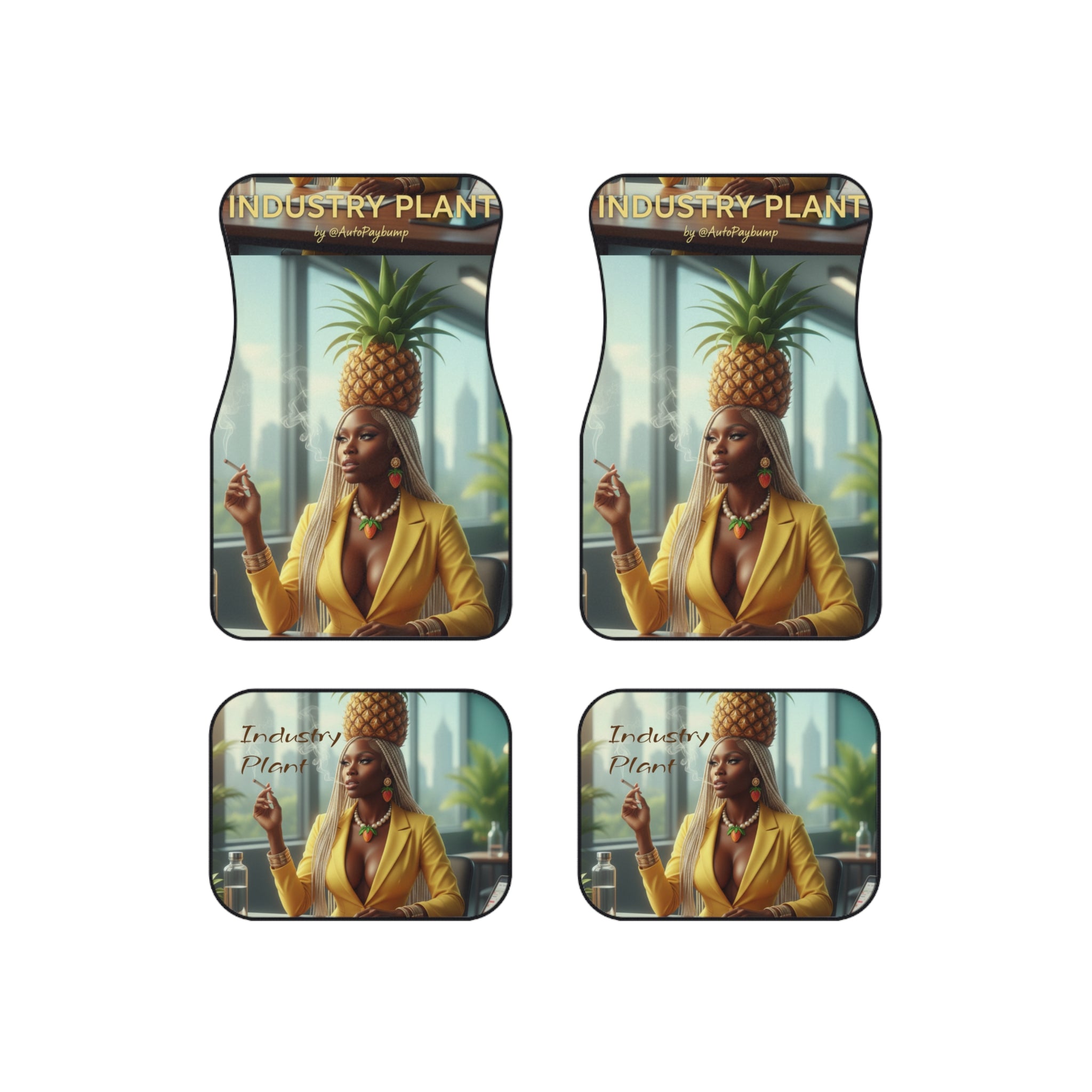 OSHUN EXHALES Unique Art Car Mats (Set of 4) - Stylish & Edgy Design by Industry Plant @AutoPaybump