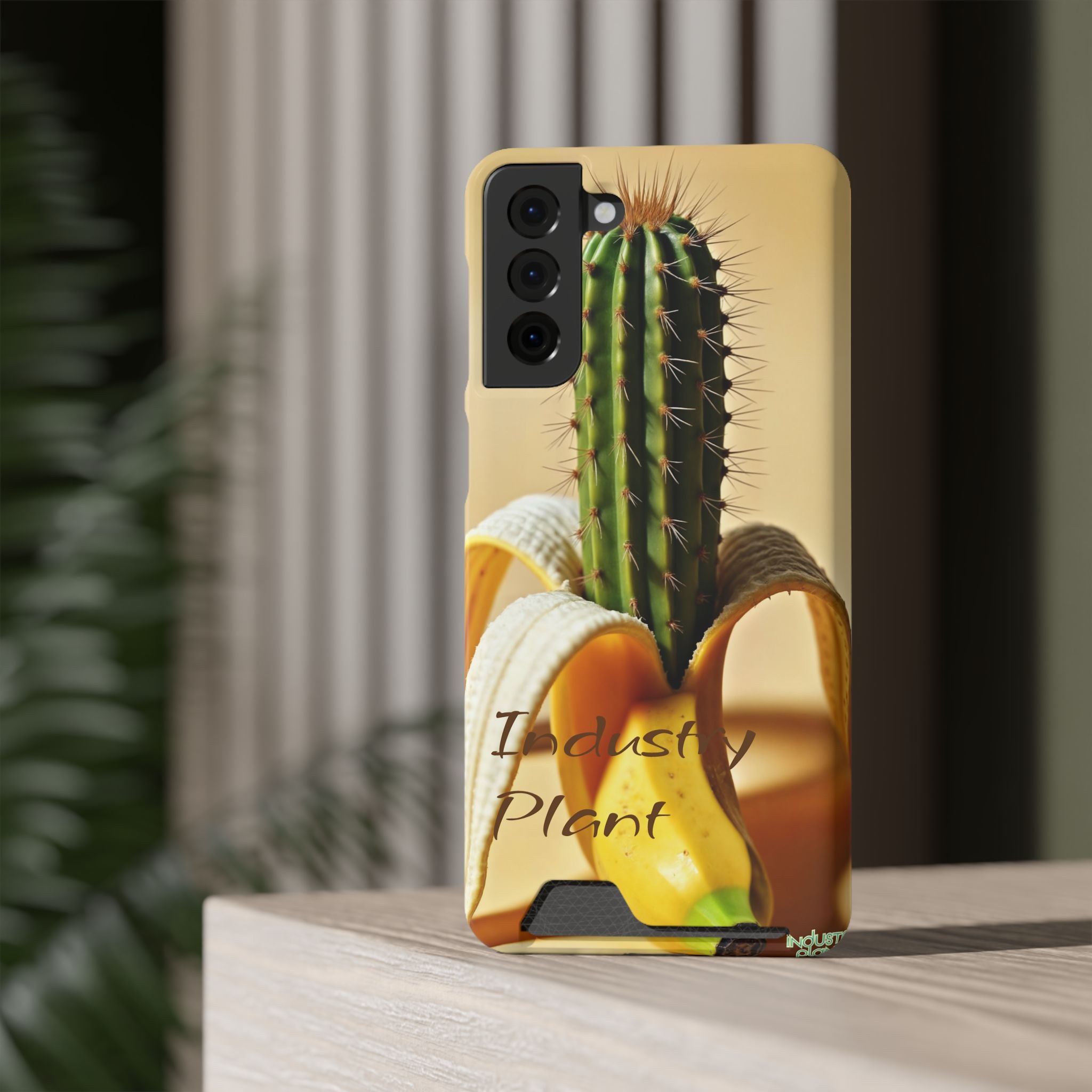 PEEL MY PRICKLED PECKER Stylish Phone Case with Card Holder by Industry Plant @AutoPaybump