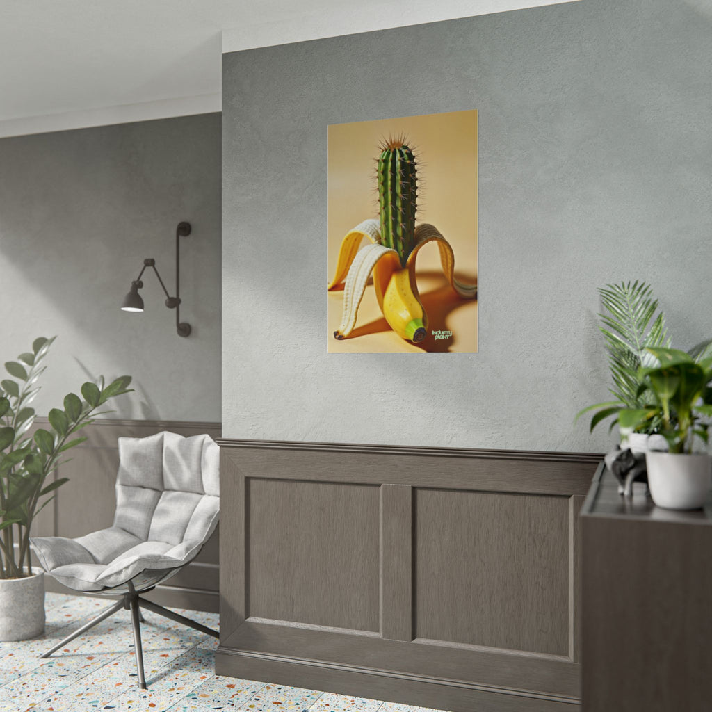 PEEL MY PRICKLY PECKER Surreal Cactus Banana Fine Art Poster – Fine Art Print for Modern Home Decor by INDUSTRY PLANT @AutoPaybump