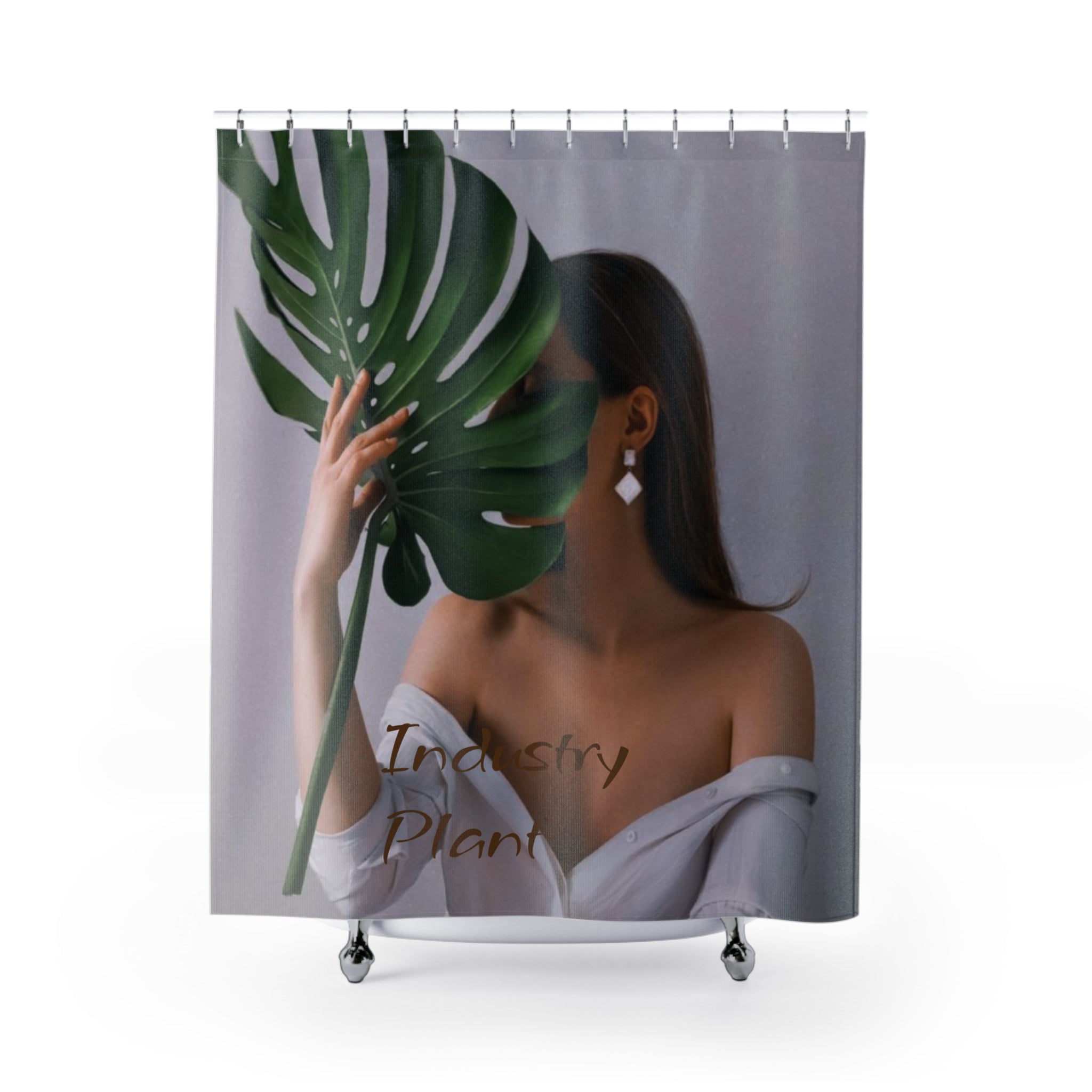 MONSTERA MYSTIQUE Shower Curtain by Industry Plant @AutoPaybump