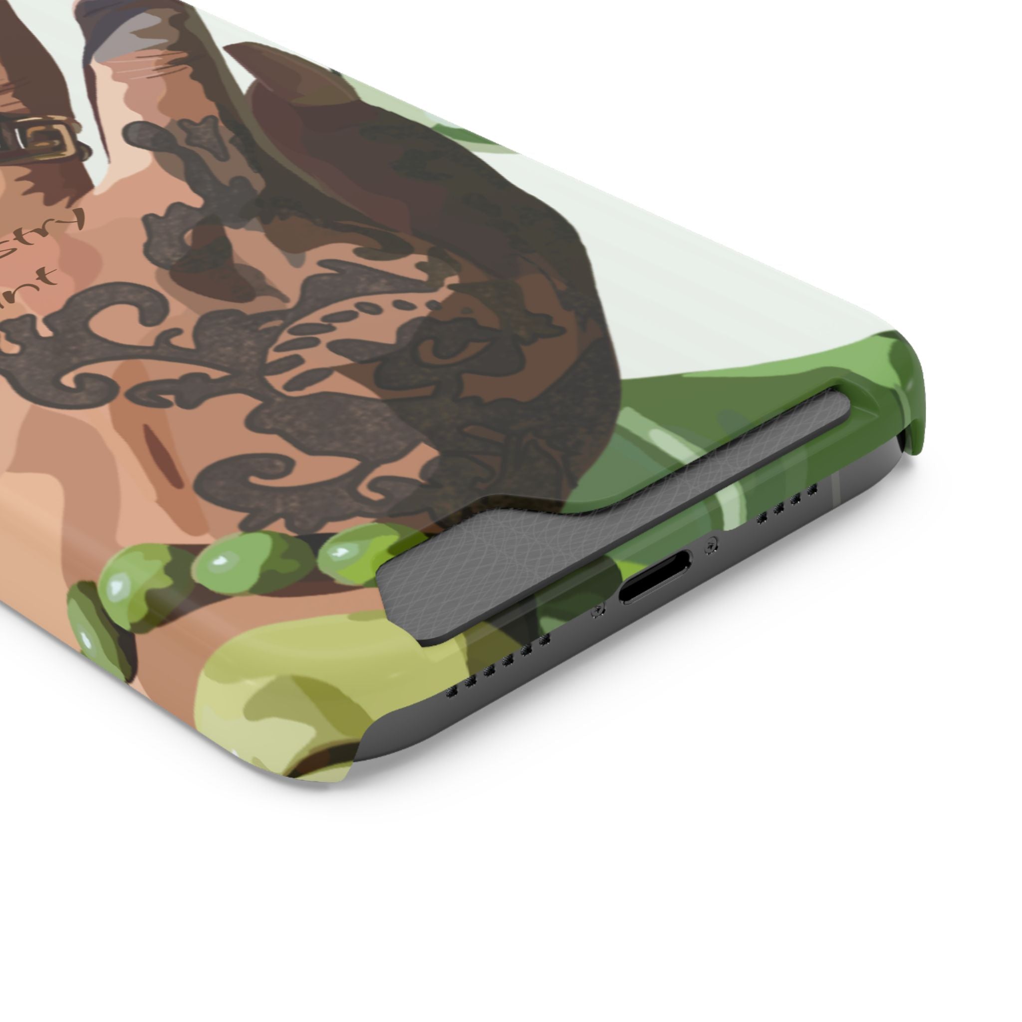 TATTED GREEN THUMB Stylish Phone Case with Card Holder by Industry Plant @AutoPaybump