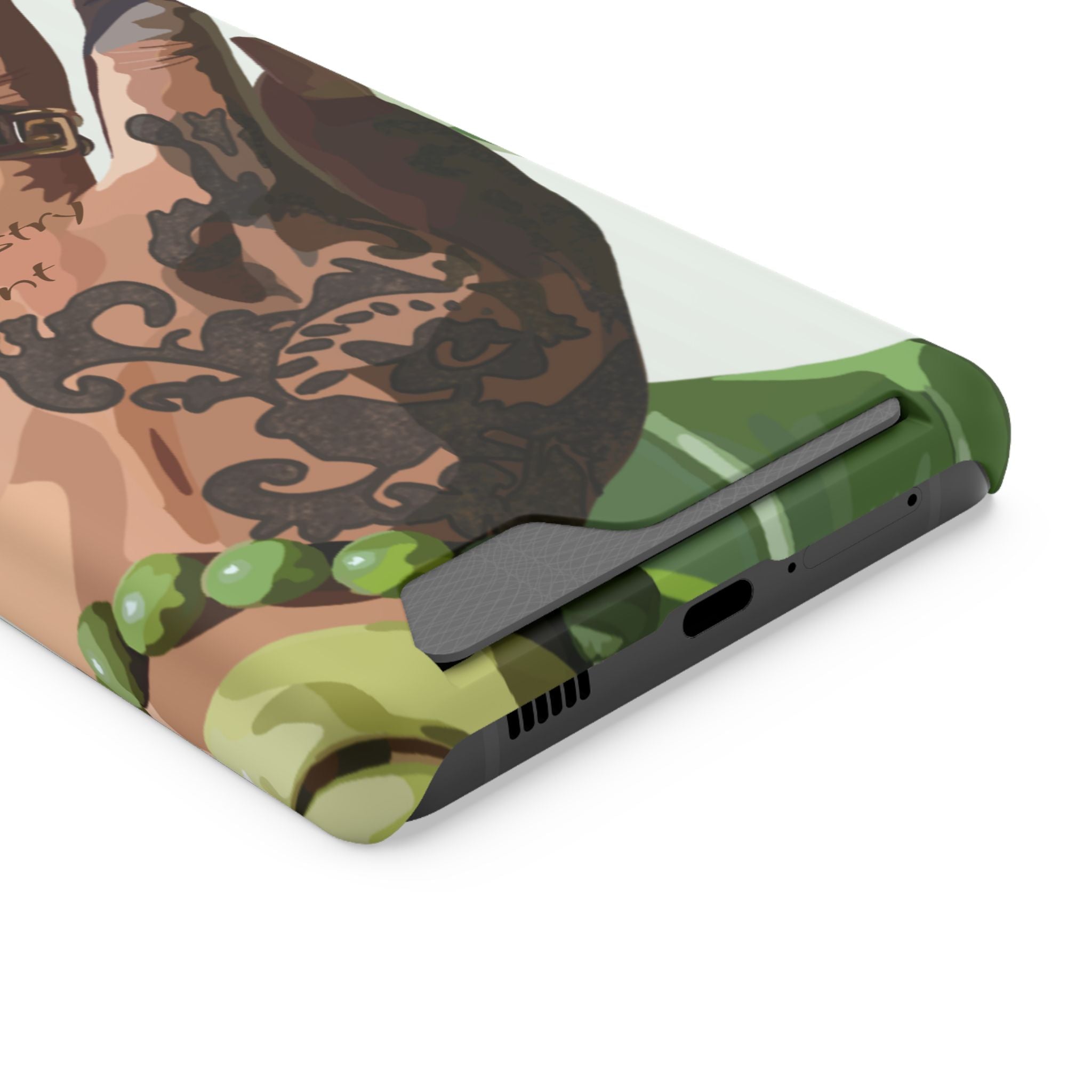 TATTED GREEN THUMB Stylish Phone Case with Card Holder by Industry Plant @AutoPaybump