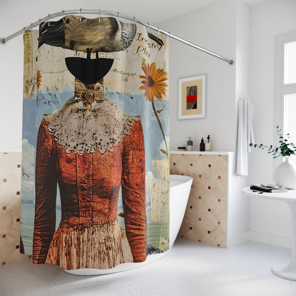 SHE CARRIES HER BURDENS WELL Shower Curtain by Industry Plant