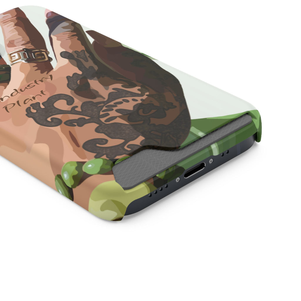 TATTED GREEN THUMB Stylish Phone Case with Card Holder by Industry Plant @AutoPaybump