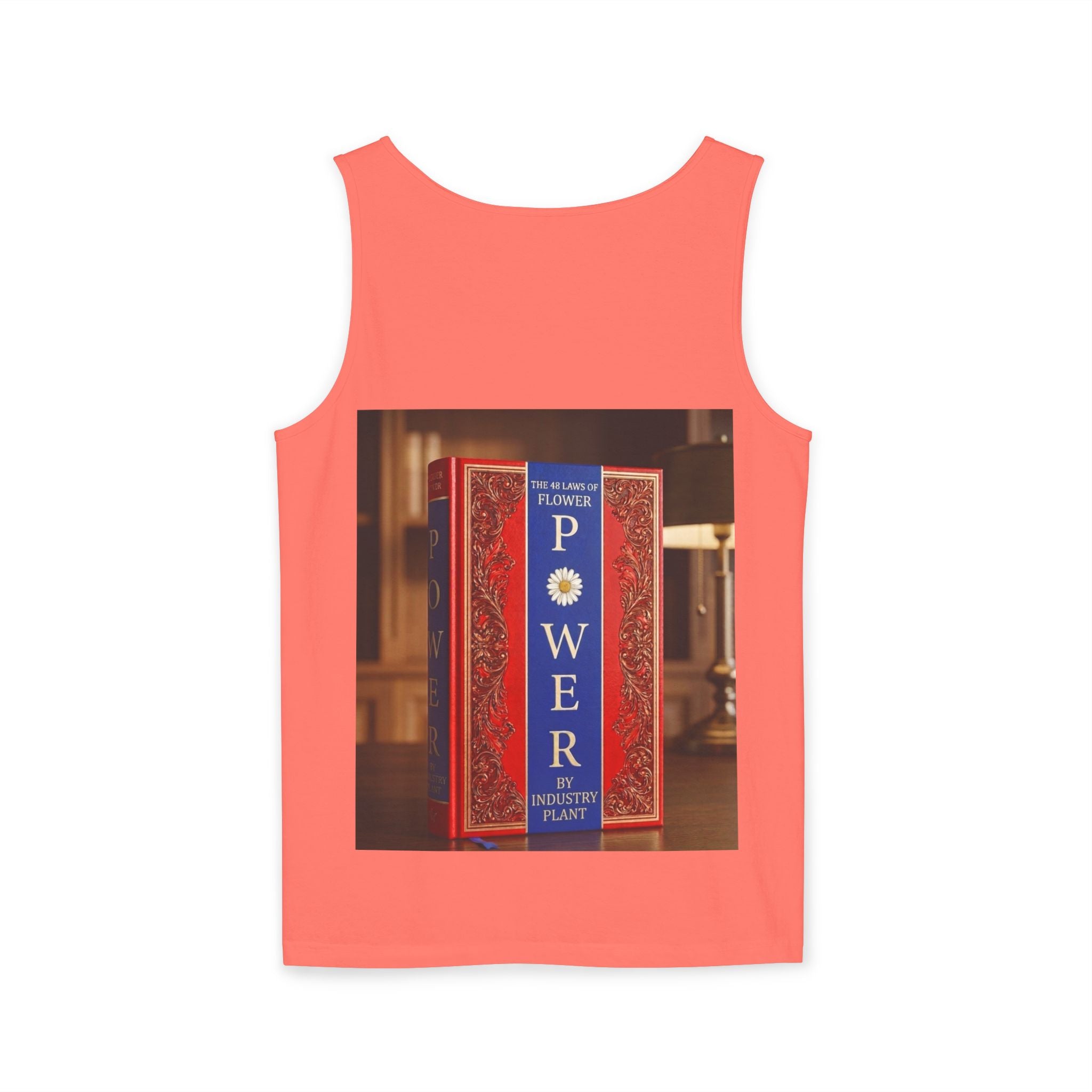 48 LAWS of FLOWER POWER Tank Top — Vintage 'Flower Power' Book Cover Graphic by Industry Plant
