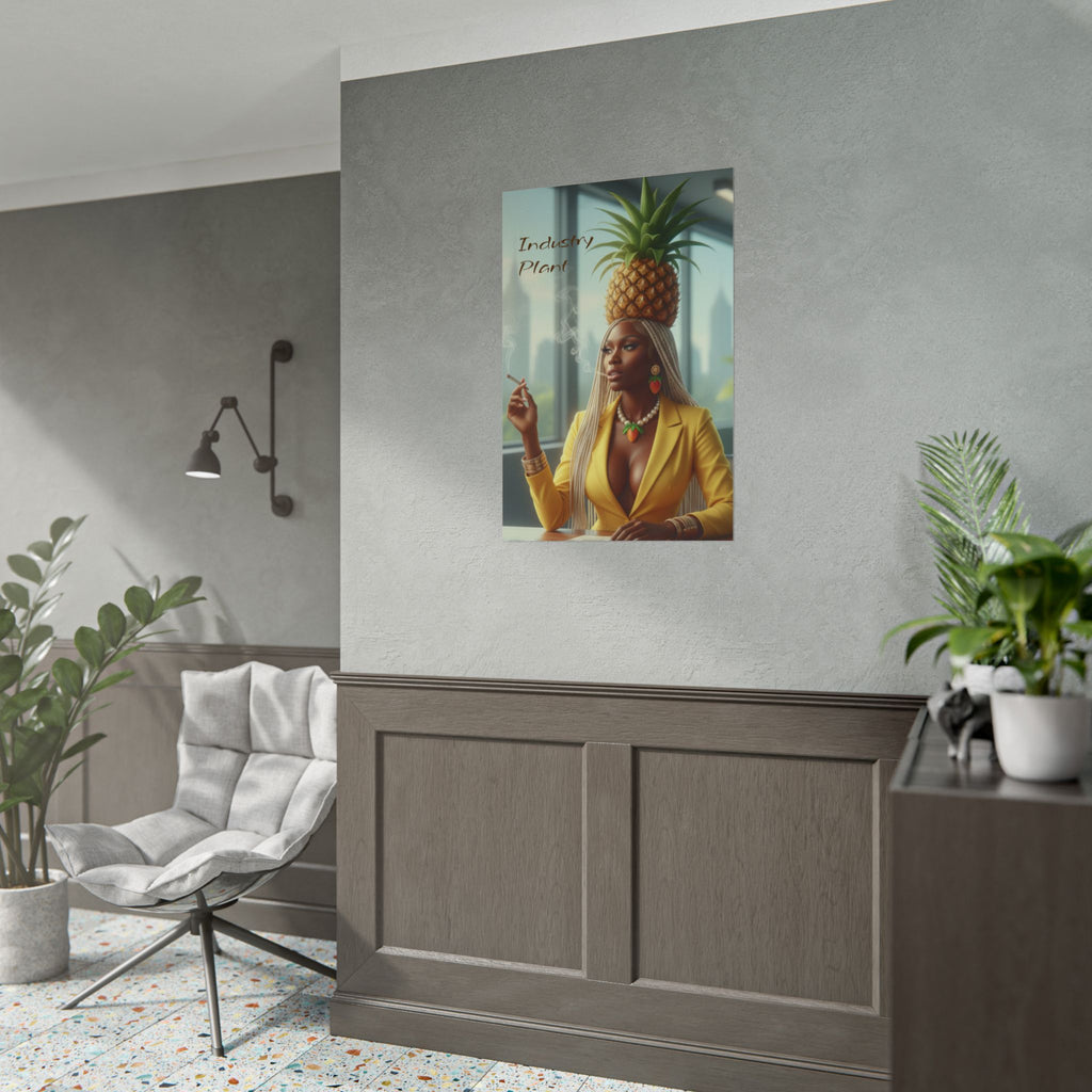 OSHUN EXHALES "Oshun in a Pineapple Crown Fine Art Poster" (Fashion Portrait) by Industry Plant @AutoPaybump