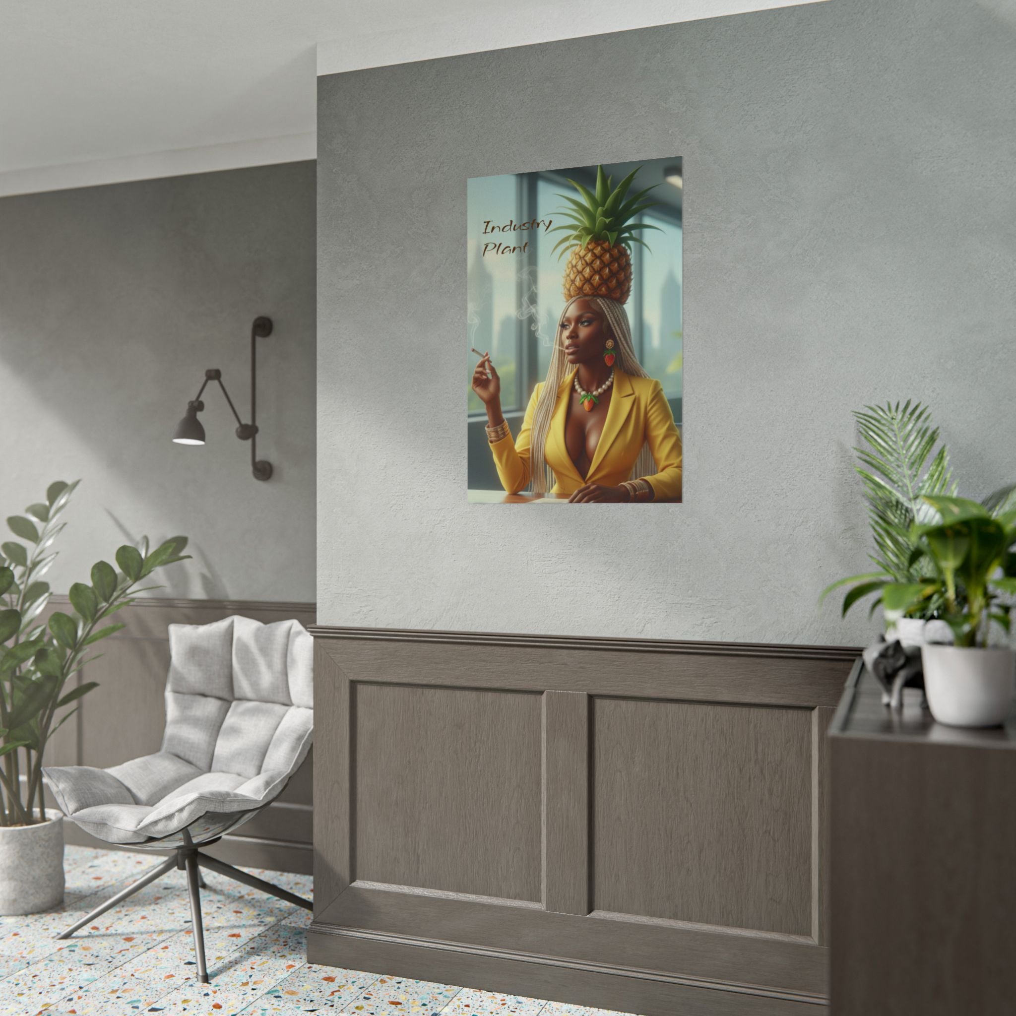 OSHUN EXHALES "Oshun in a Pineapple Crown Fine Art Poster" (Fashion Portrait) by Industry Plant @AutoPaybump