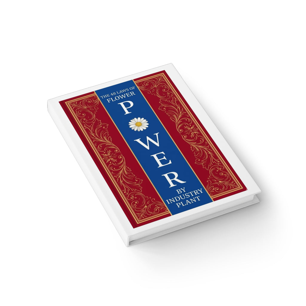 48 LAWS of FLOWER POWER Journal — Decorative Red & Blue Blank Notebook by Industry Plant