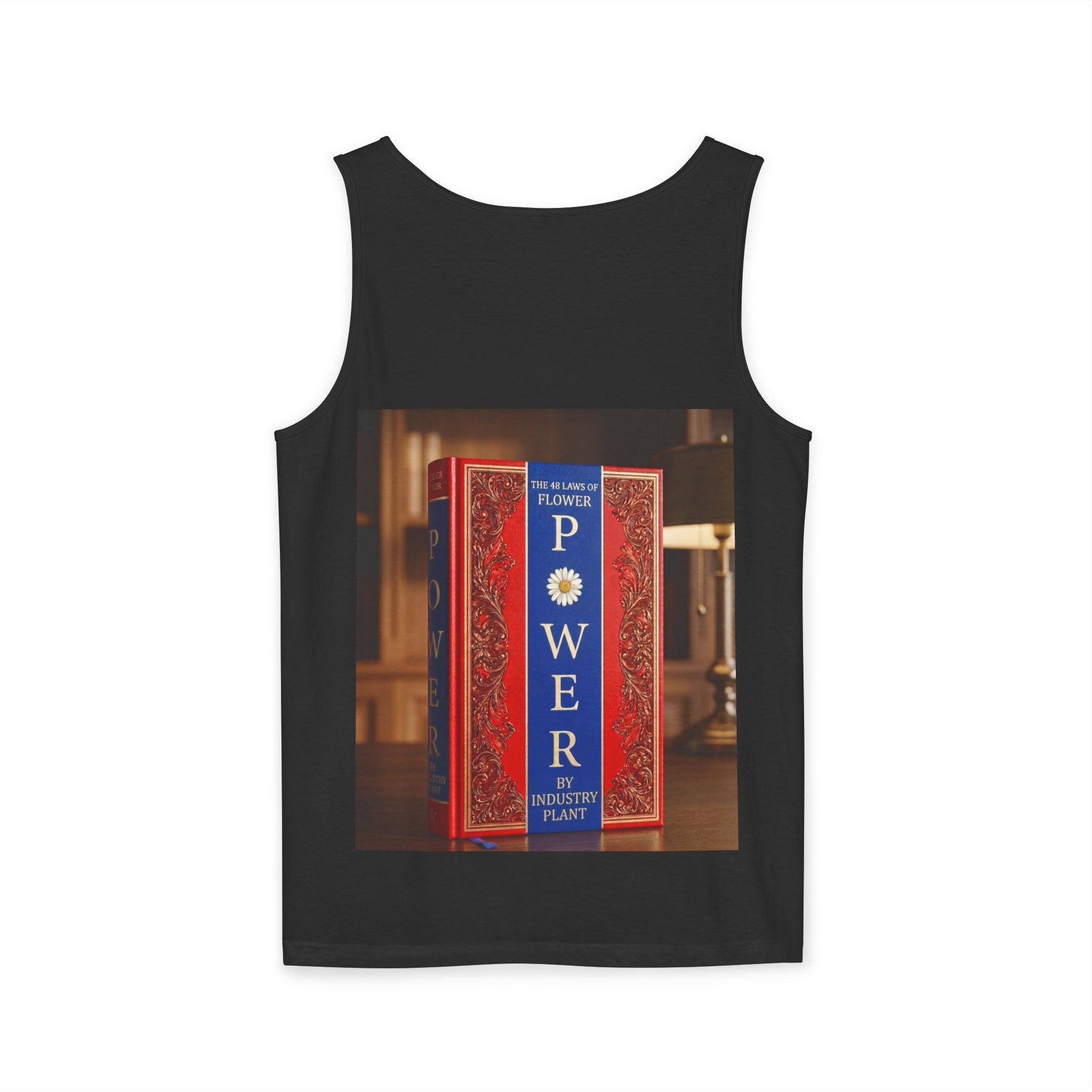 48 LAWS of FLOWER POWER Tank Top — Vintage 'Flower Power' Book Cover Graphic by Industry Plant