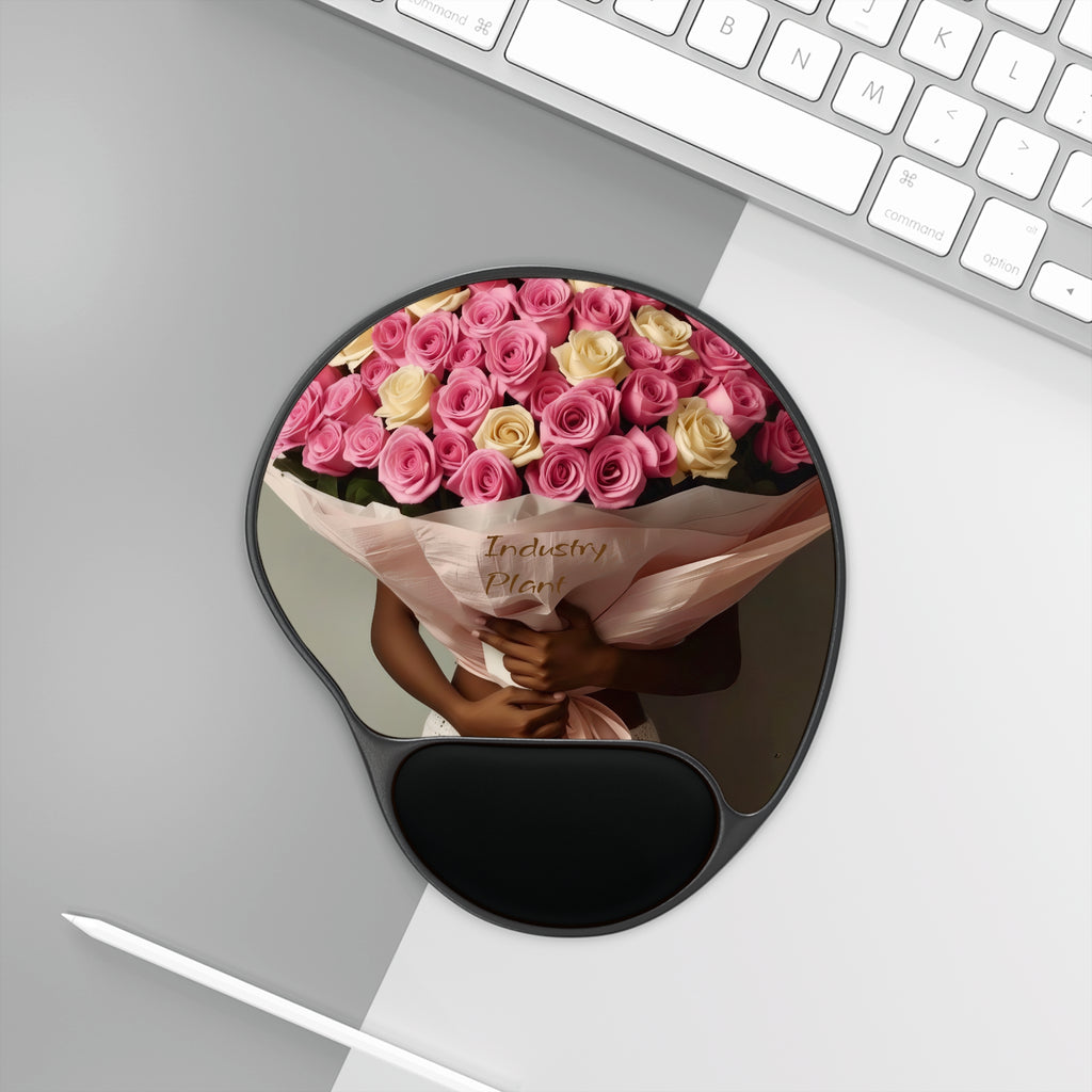 XOXO MS. BLOOMINGDALES PINK Creative Mouse Pad with Wrist Rest | Designed by Industry Plant @AutoPaybump