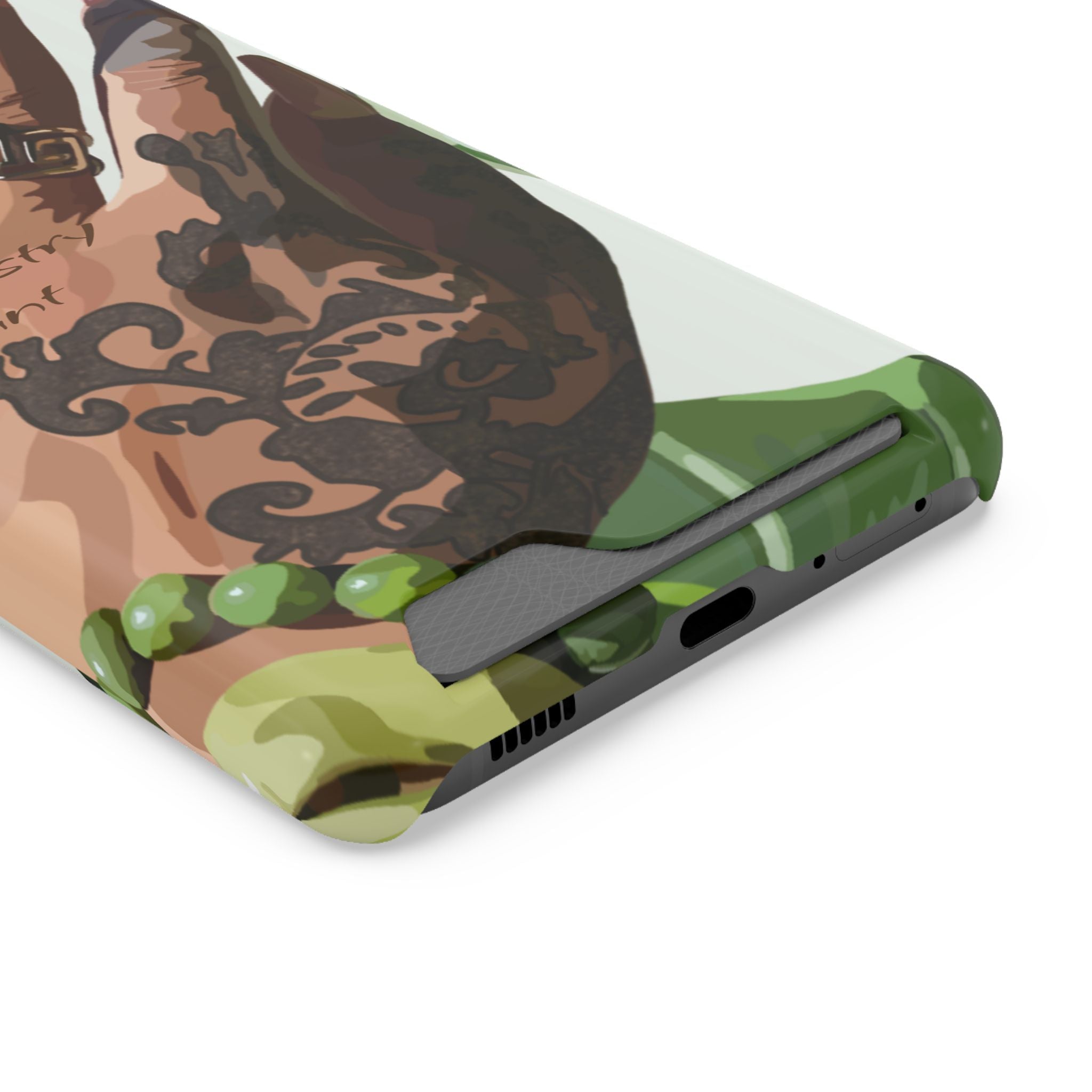 TATTED GREEN THUMB Stylish Phone Case with Card Holder by Industry Plant @AutoPaybump