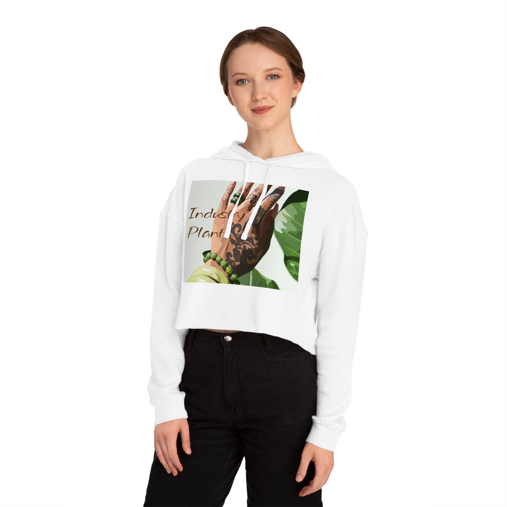 TATTED GREEN THUMB Chic Women's Cropped Hoodie by Industry Plant @AutoPaybump
