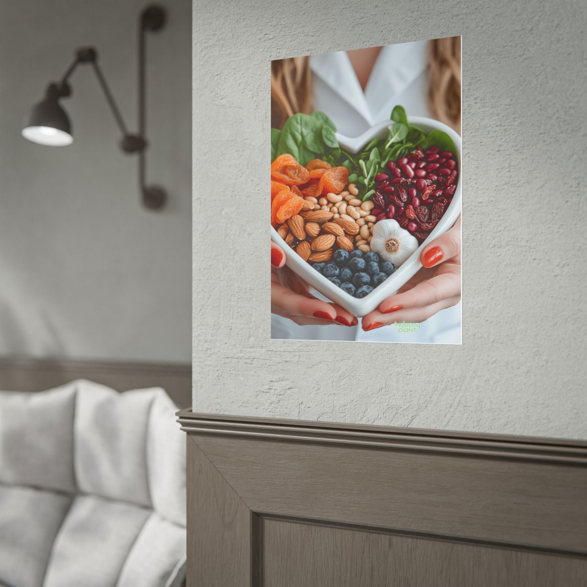 QUEEN of HEALTHY HEARTS Healthy Heart Fine Art Food Poster — Heart-Shaped Buddha Bowl with Nuts, Berries & Veggies Fine Art Print by INDUSTRY PLANT by @AutoPaybump