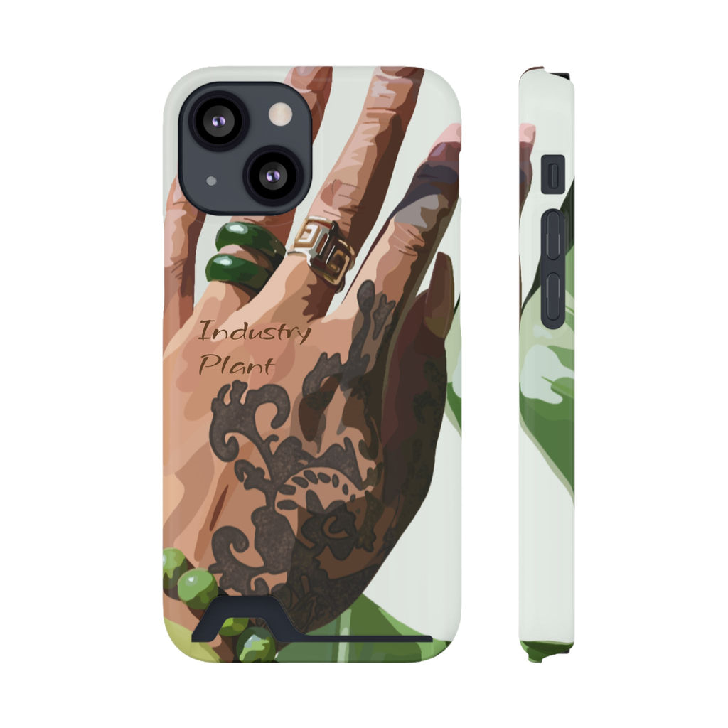 TATTED GREEN THUMB Stylish Phone Case with Card Holder by Industry Plant @AutoPaybump