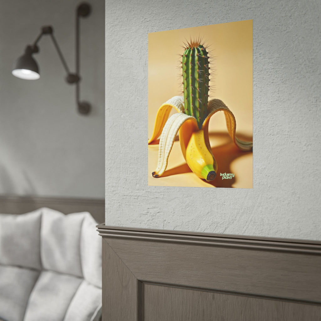 PEEL MY PRICKLY PECKER Surreal Cactus Banana Fine Art Poster – Fine Art Print for Modern Home Decor by INDUSTRY PLANT @AutoPaybump