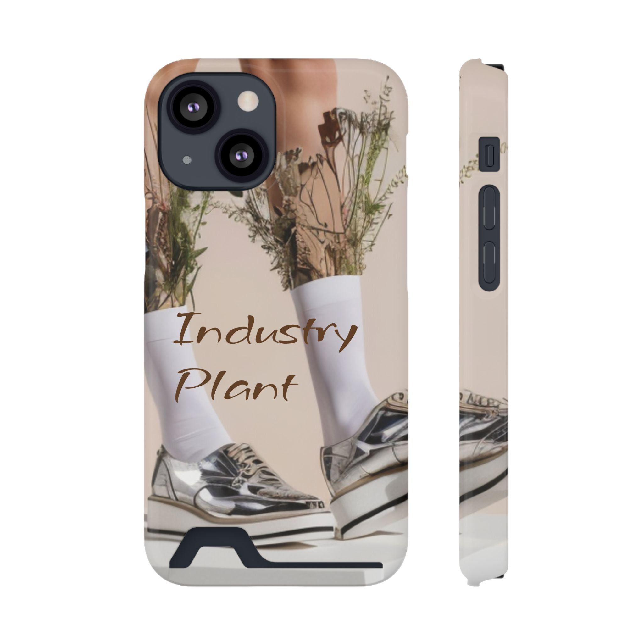 ALWAYS RUNNING ON PLANT POWER Stylish Phone Case with Card Holder by Industry Plant @AutoPaybump