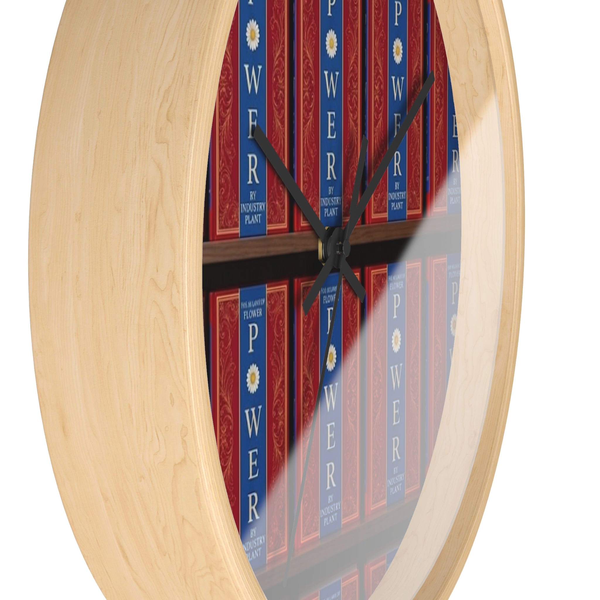 48 LAWS of FLOWER POWER Wall Clock — Decorative 'FLOWER POWER' #BookTok Spine Pattern Clock for Office & Study by Industry Plant