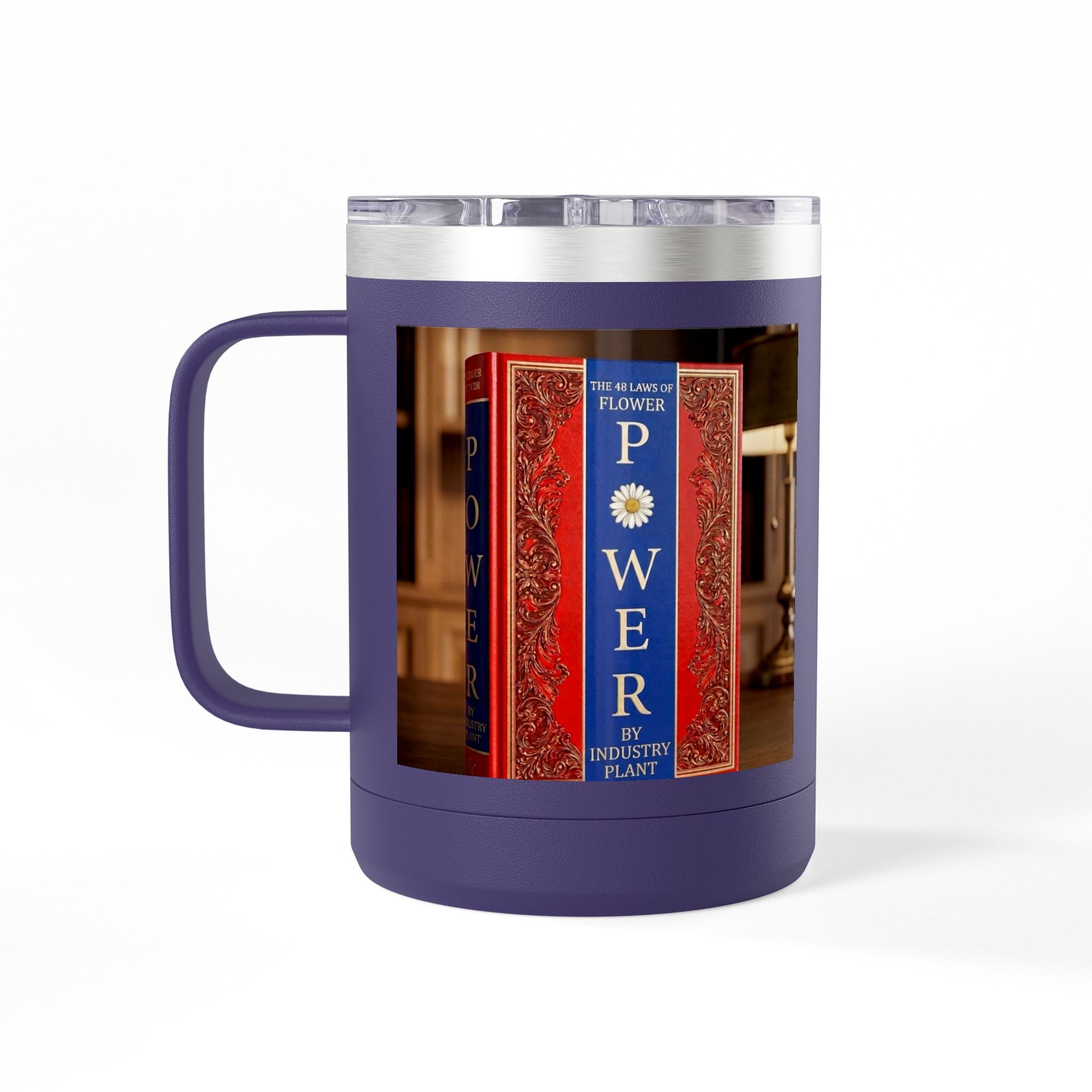 Galvanized Steel 48 LAWS of FLOWER POWER 15oz Coffee Mug Tumbler - #BookTok - Themed Unique Gift for Coffee Lovers by INDUSTRY PLANT
