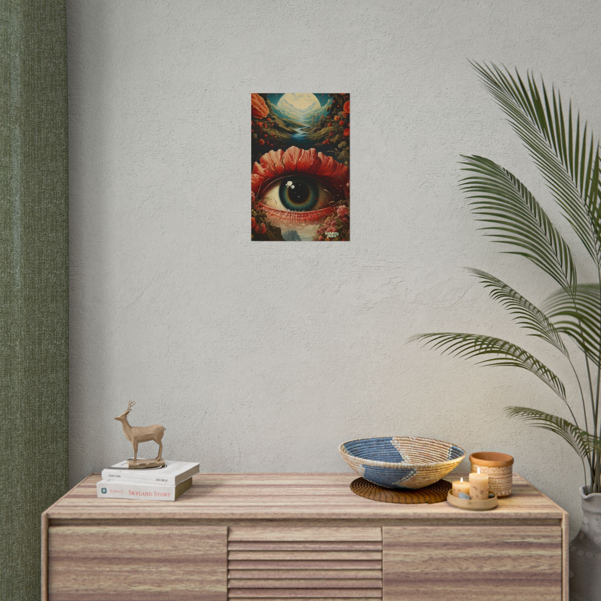 Eye Bloom Here... Surreal Eye Landscape Fine Art Poster – Psychedelic Floral Eye Fine Art Print by INDUSTRY PLANT @AutoPaybump