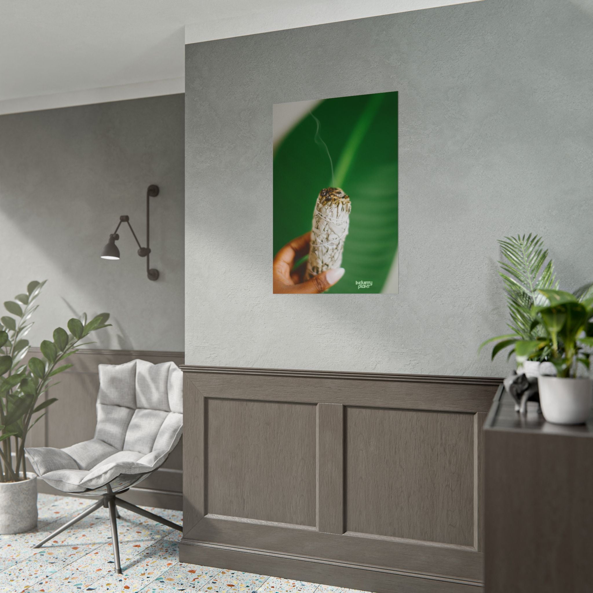 HER SAGING GRACE Sage Smudge Fine Art Poster — Botanical Aromatherapy Wall Fine Art by INDUSTRY PLANT @AutoPaybump