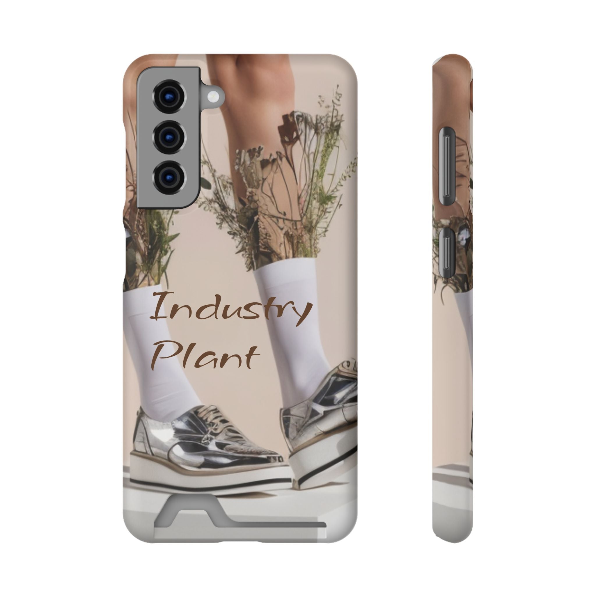ALWAYS RUNNING ON PLANT POWER Stylish Phone Case with Card Holder by Industry Plant @AutoPaybump