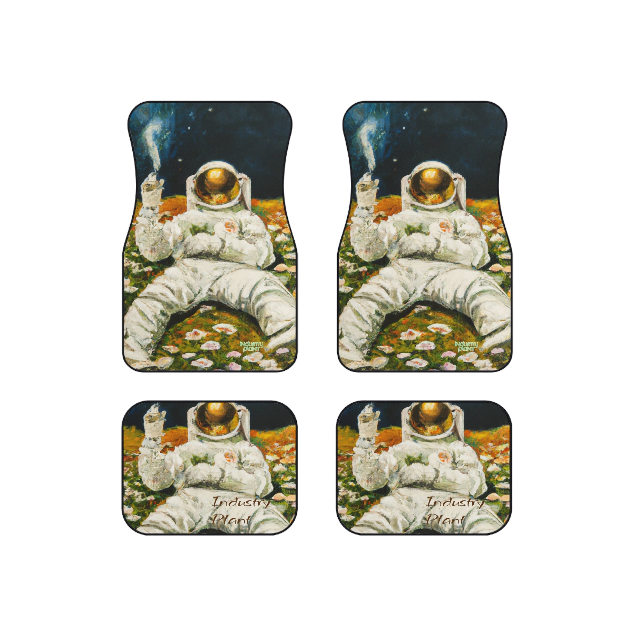 ASTRO STONER Unique Art Car Mats (Set of 4) - Stylish & Edgy Design by INDUSTRY PLANT @AutoPaybump