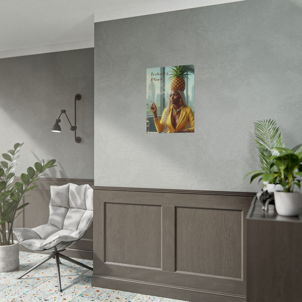OSHUN EXHALES "Oshun in a Pineapple Crown Fine Art Poster" (Fashion Portrait) by Industry Plant @AutoPaybump