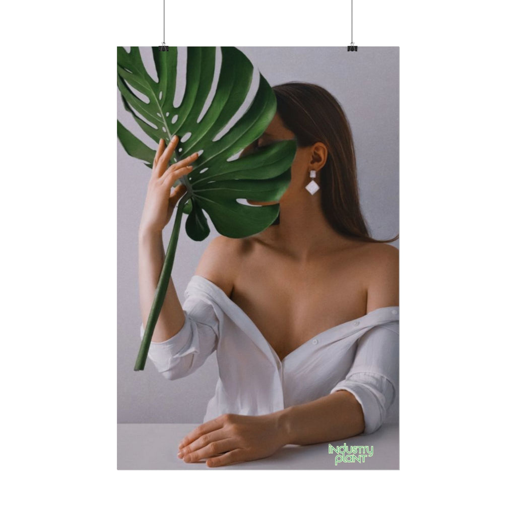MONSTERA MYSTIQUE Botanical Chic Fine Art Poster — Woman with Monstera Wall Fine Art by INDUSTRY PLANT @AutoPaybump