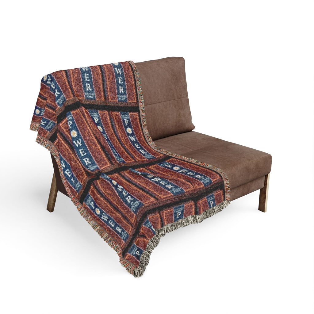 48 LAWS of FLOWER POWER Woven Blanket – Rustic Southwestern Navajo-Style Throw by INDUSTRY PLANT