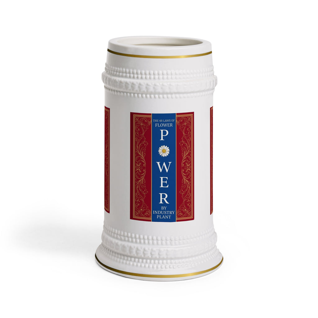 48 LAWS of FLOWER POWER All Purpose Ceramic German-Style Stein Mug by Industry Plant