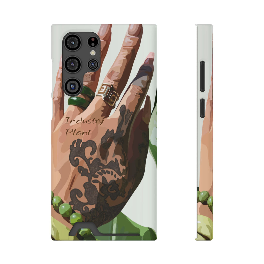 TATTED GREEN THUMB Stylish Phone Case with Card Holder by Industry Plant @AutoPaybump