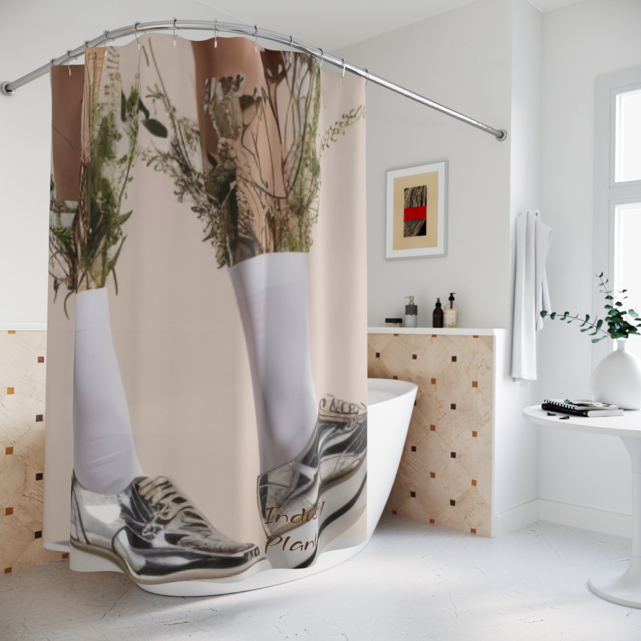 ALWAYS RUNNING ON PLANT POWER Shower Curtain by Industry Plant @AutoPaybump