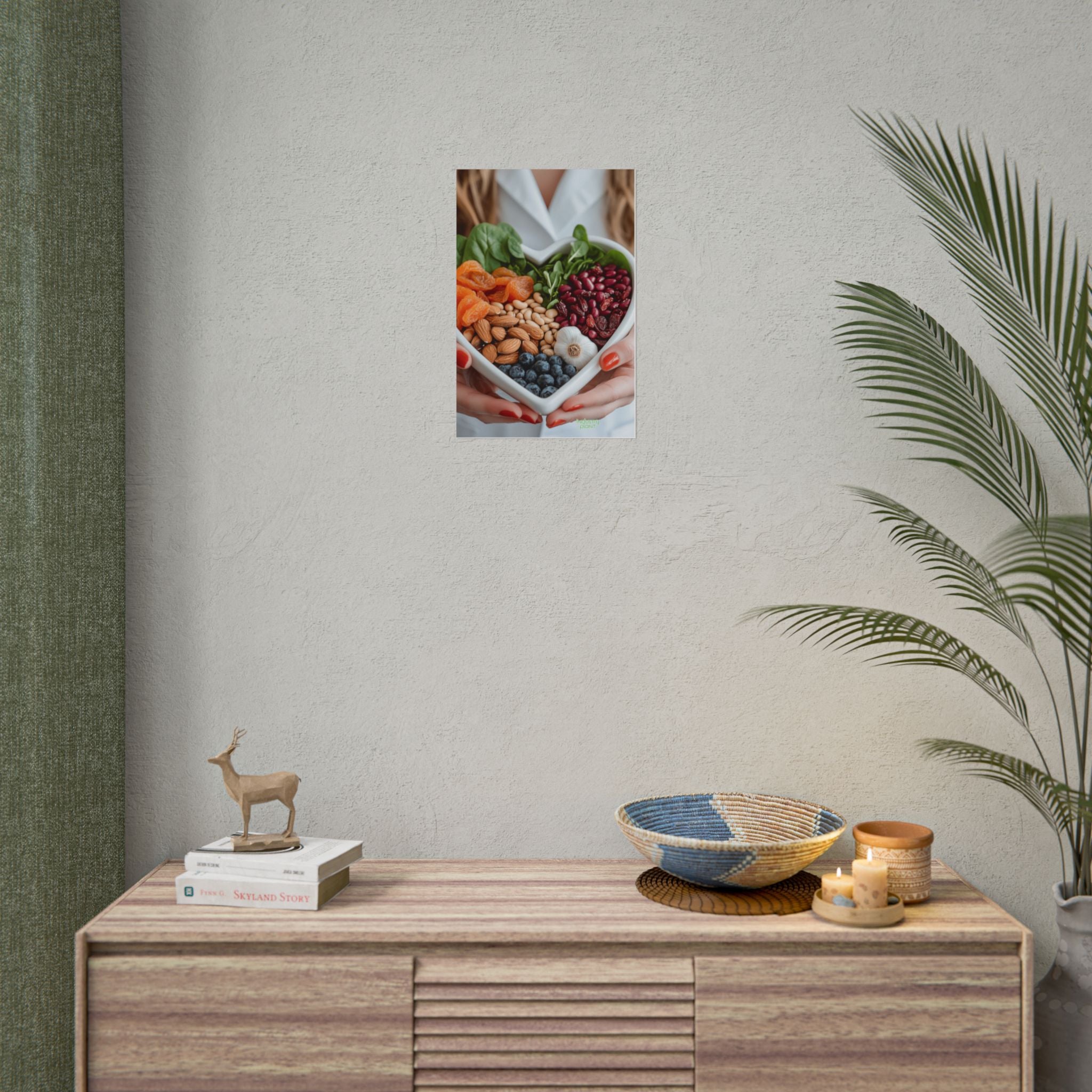 QUEEN of HEALTHY HEARTS Healthy Heart Fine Art Food Poster — Heart-Shaped Buddha Bowl with Nuts, Berries & Veggies Fine Art Print by INDUSTRY PLANT by @AutoPaybump