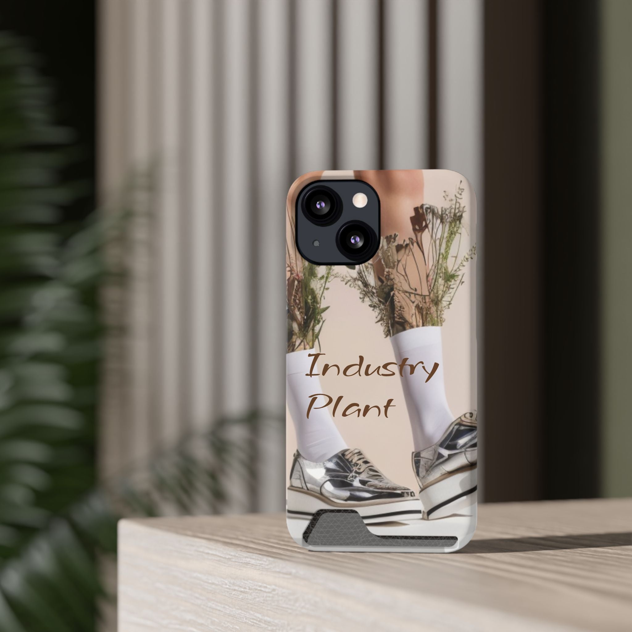 ALWAYS RUNNING ON PLANT POWER Stylish Phone Case with Card Holder by Industry Plant @AutoPaybump