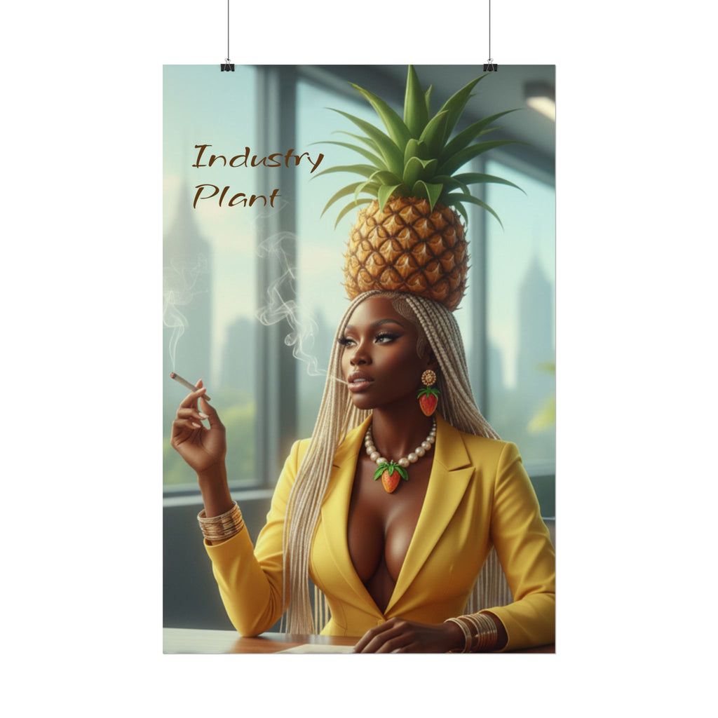 OSHUN EXHALES "Oshun in a Pineapple Crown Fine Art Poster" (Fashion Portrait) by Industry Plant @AutoPaybump