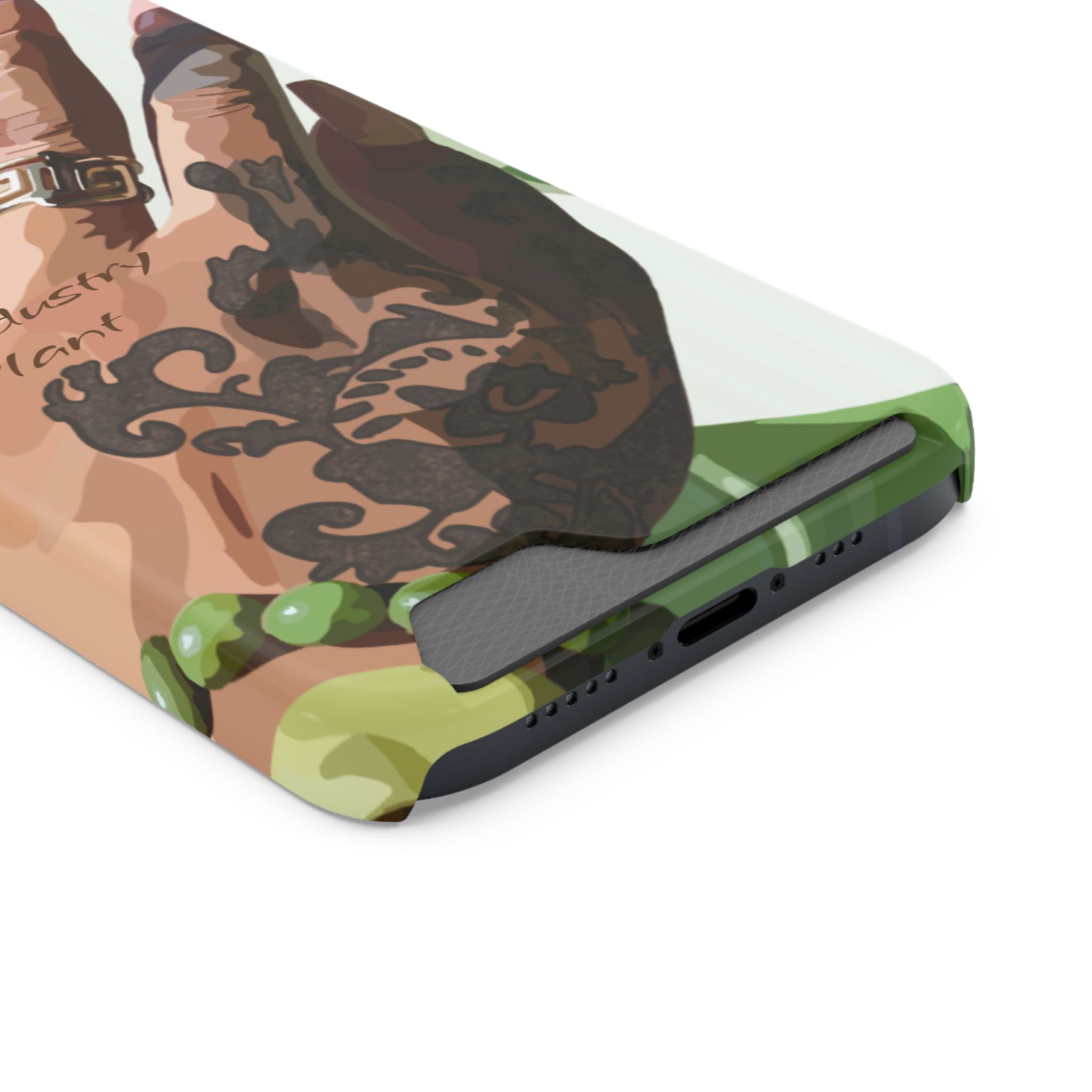 TATTED GREEN THUMB Stylish Phone Case with Card Holder by Industry Plant @AutoPaybump
