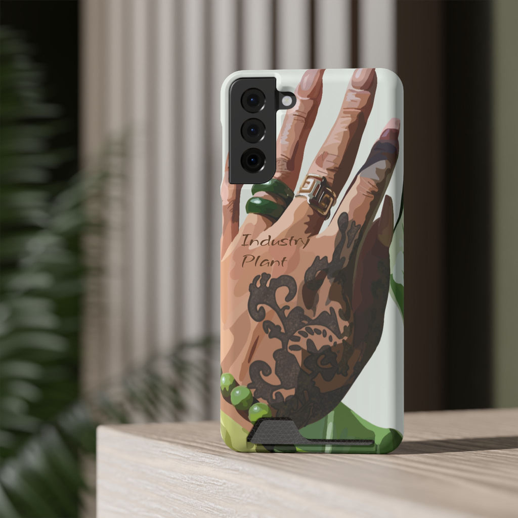 TATTED GREEN THUMB Stylish Phone Case with Card Holder by Industry Plant @AutoPaybump