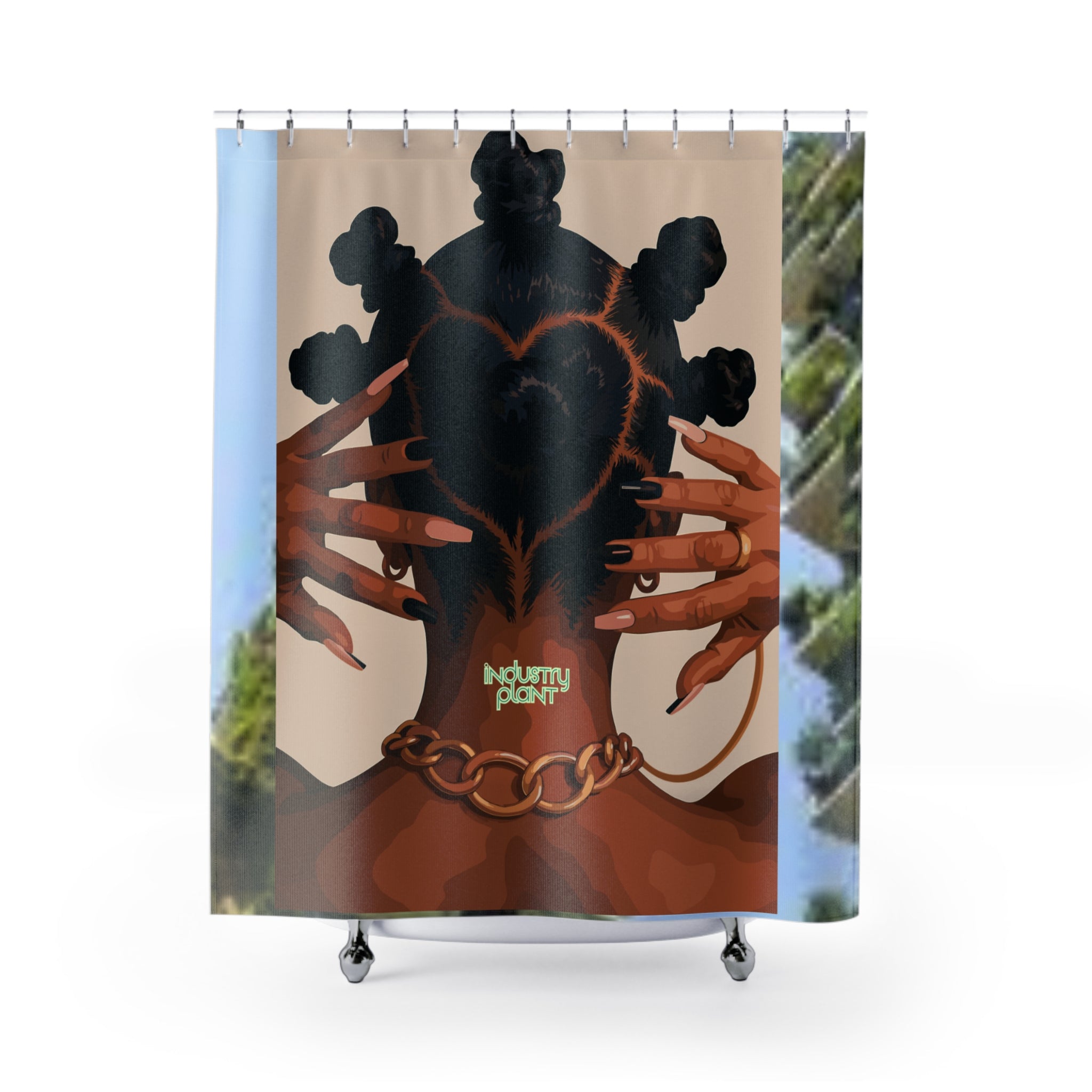 BANTU KNOTS x BOTANICALS Shower Curtain by Industry Plant