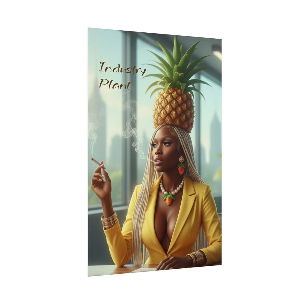 OSHUN EXHALES "Oshun in a Pineapple Crown Fine Art Poster" (Fashion Portrait) by Industry Plant @AutoPaybump