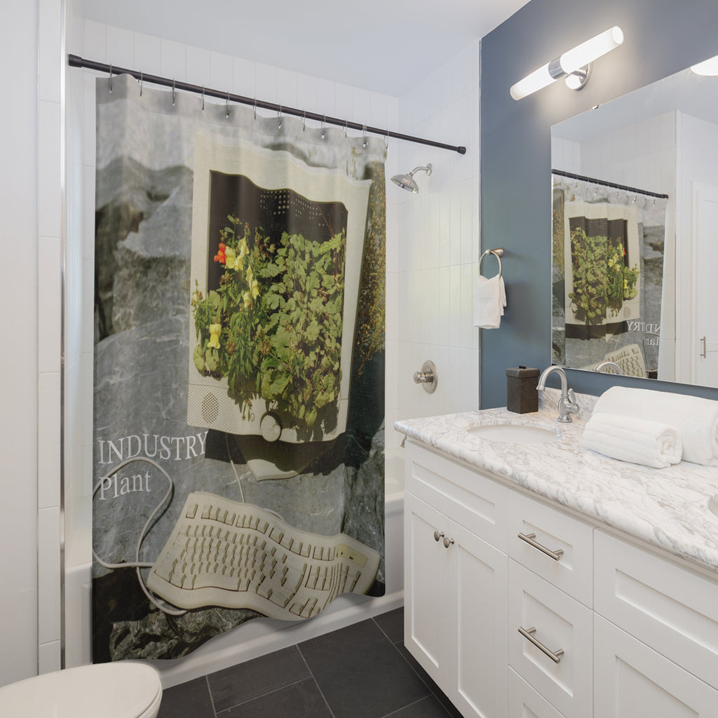 EVERGREEN MICROSOFT PC Shower Curtain by Industry Plant
