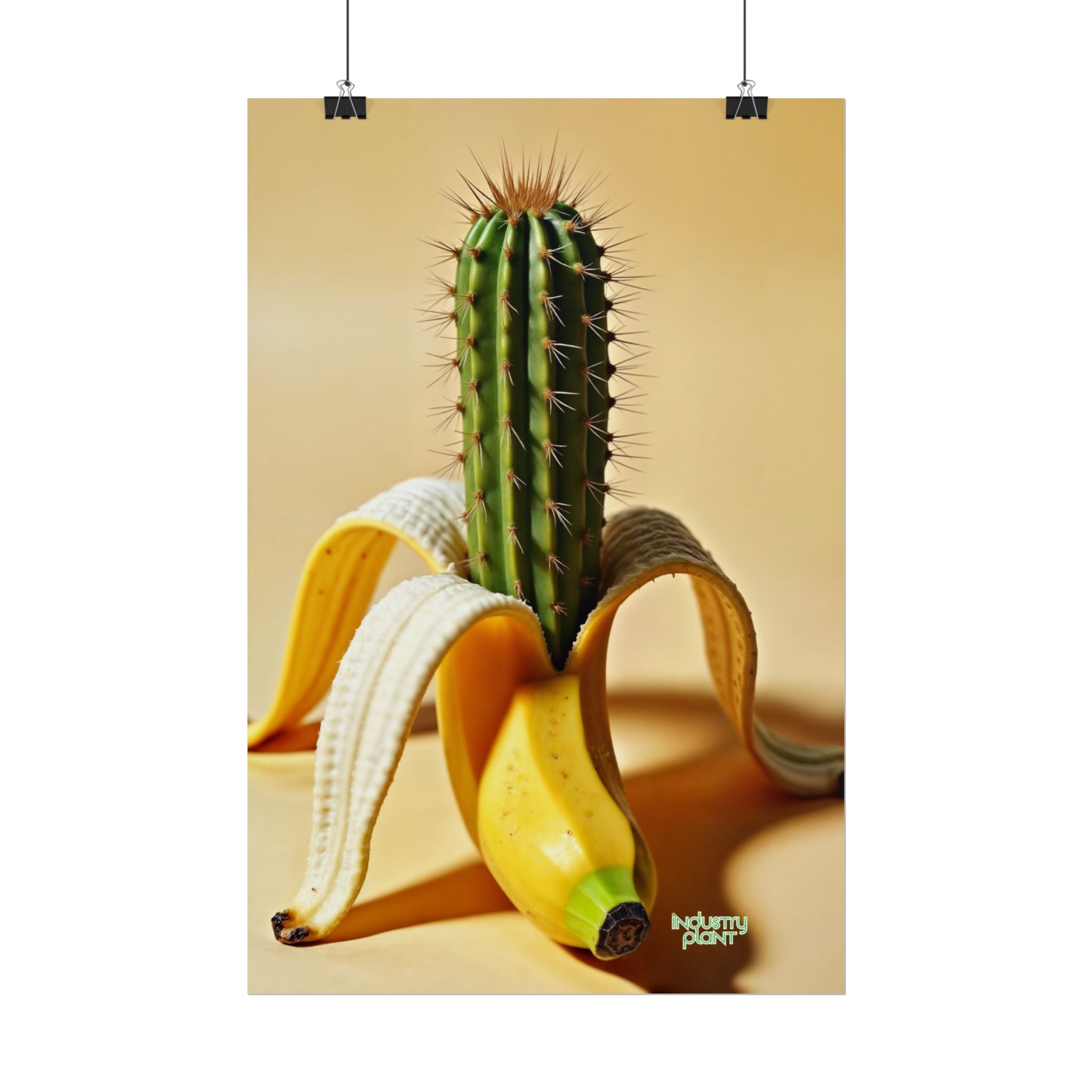 PEEL MY PRICKLY PECKER Surreal Cactus Banana Fine Art Poster – Fine Art Print for Modern Home Decor by INDUSTRY PLANT @AutoPaybump