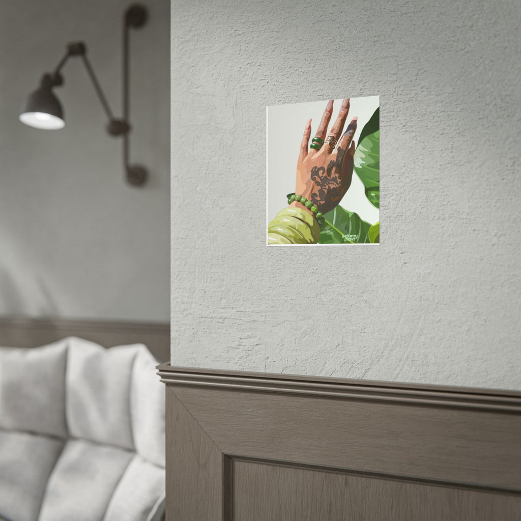 TATTED GREEN THUMB Botanical Henna Hand Fine Art Poster Print by INDUSTRY PLANT by @AutoPaybump
