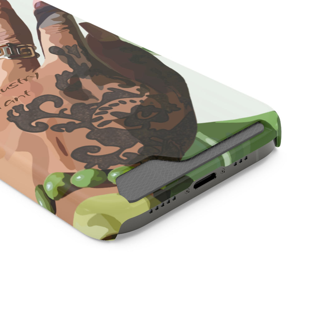 TATTED GREEN THUMB Stylish Phone Case with Card Holder by Industry Plant @AutoPaybump