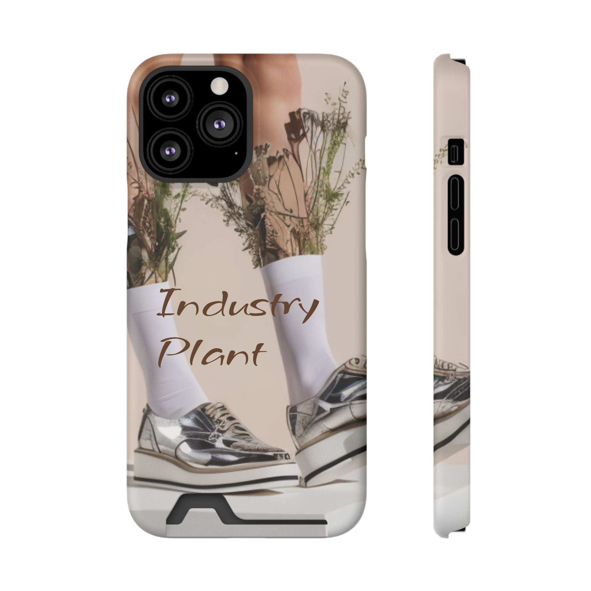 ALWAYS RUNNING ON PLANT POWER Stylish Phone Case with Card Holder by Industry Plant @AutoPaybump